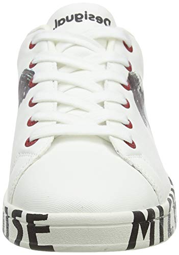 Desigual Shoes_Cosmic_Mickey, Zapatillas para Mujer, Blanco, 41 EU