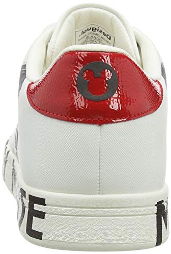 Desigual Shoes_Cosmic_Mickey, Zapatillas para Mujer, Blanco, 41 EU