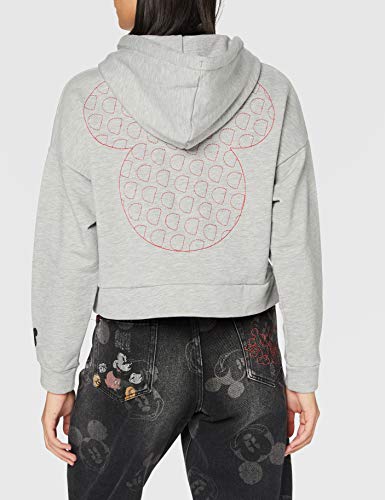 Desigual Sweat_Mickey Sudadera, Negro, L para Mujer