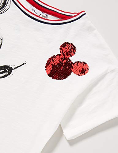 Desigual TS_Mickey Camiseta, Blanco (Blanco 1000), 140 (Talla del Fabricante: 9/10) para Niñas