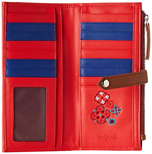 Desigual Wallet Rep Nanit Pia, Billetera para Mujer, Marrón (Marron), 1.5x9.5x19.5 cm (B x H x T)