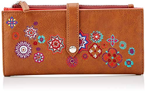 Desigual Wallet Rep Nanit Pia, Billetera para Mujer, Marrón (Marron), 1.5x9.5x19.5 cm (B x H x T)