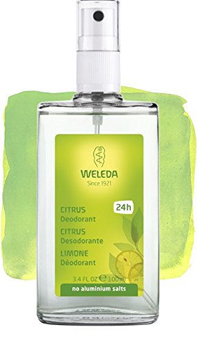 Desodorante Spray de Citrus, NUEVA FÓRMULA: Eficiacia 24 h, 100% natural, sin sales de aluminio - Weleda (100 ml) - Se envía con: muestra gratis y tarjeta-marca-páginas!