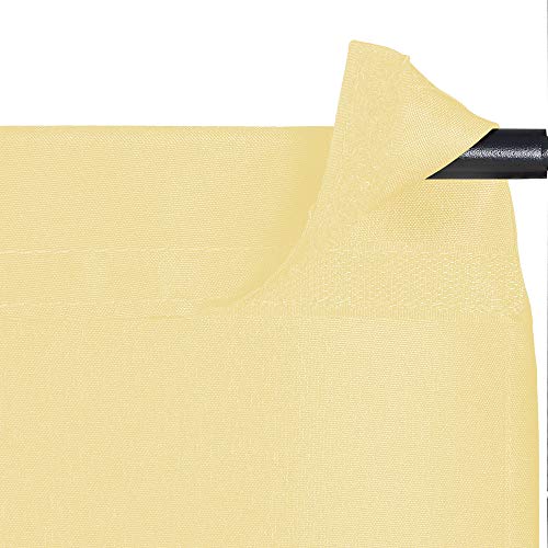 Deuba Biombo Lucca Crema Separador de Espacios Ajustable Pared divisoria con Arco de Metal Lacado Negro 4 Partes