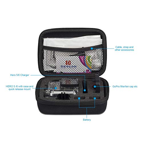 Deyard Kit de Accesorios para GoPro Hero 7(Sólo negro) Hero (2018), GoPro Hero 6 y Hero 5 Action Camera, 25 artículos en 1, con Carcasa pequeña a Prueba de Golpes