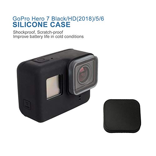 Deyard Kit de Accesorios para GoPro Hero 7(Sólo negro) Hero (2018), GoPro Hero 6 y Hero 5 Action Camera, 25 artículos en 1, con Carcasa pequeña a Prueba de Golpes