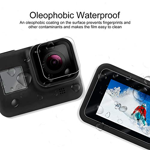 Deyard Protector de Pantalla para GoPro Hero 8 Black, Película Protectora de Pantalla +Película Protectora de Lente+ Protección de Pequeña Pantalla, Accesorios para GoPro Hero 8(6 Piezas)