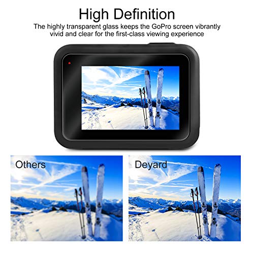 Deyard Protector de Pantalla para GoPro Hero 8 Black, Película Protectora de Pantalla +Película Protectora de Lente+ Protección de Pequeña Pantalla, Accesorios para GoPro Hero 8(6 Piezas)