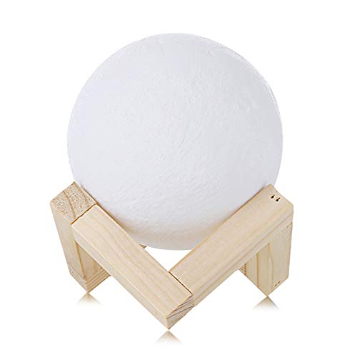 DFDLNL Lámpara de Luna de impresión 3D 8cm USB Luz táctil LED Luminaria Iluminación Lámpara de Dormitorio Luz Nocturna Cambio de Color Luz