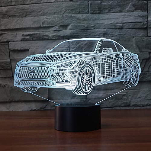 DFDLNL Lámpara de Noche LED con Forma de Coche clásico único Luz de Noche 7 Cambio de Color para Decoraciones o Regalos de café en casa o Club