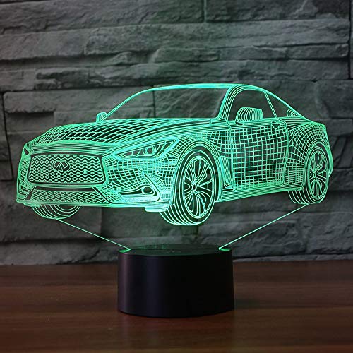DFDLNL Lámpara de Noche LED con Forma de Coche clásico único Luz de Noche 7 Cambio de Color para Decoraciones o Regalos de café en casa o Club