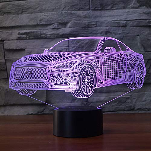DFDLNL Lámpara de Noche LED con Forma de Coche clásico único Luz de Noche 7 Cambio de Color para Decoraciones o Regalos de café en casa o Club