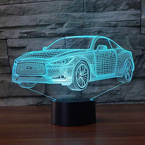 DFDLNL Lámpara de Noche LED con Forma de Coche clásico único Luz de Noche 7 Cambio de Color para Decoraciones o Regalos de café en casa o Club