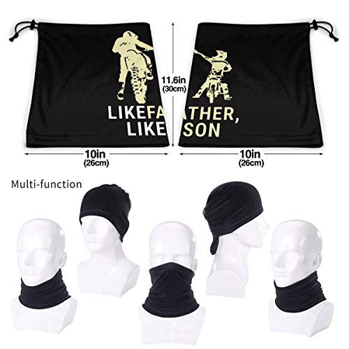 DFGHG FMX Motocross Padre e hijo Moto Regalos Microfibra Calentador de cuello Bufanda Polaina Sombreros Mascarilla Bandanas