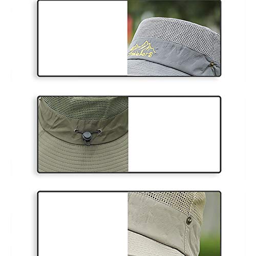 DFGVDFVBDFV Sombrero de Sol, Playa del Verano del Sombrero UV Plegable Ajustable Chin Chin Correa,B