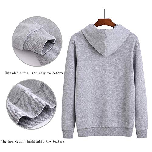 DGDG For Hombre Valiente del Cuello Barco del Puente Manga Larga con Capucha (Color : White, Size : XXL)