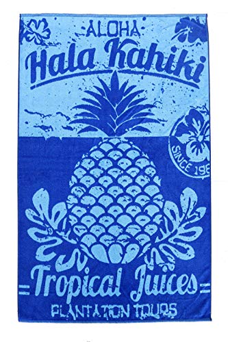 DHestia. Toalla de Playa Grande de Algodón 100x170 cm. Diseño Original Piña Hakiki