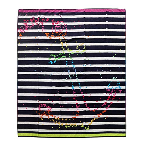 DHestia - Toalla Playa Grande Doble de 175x150 cm Algodón Egipcio 100%. Confetti, Multicolor