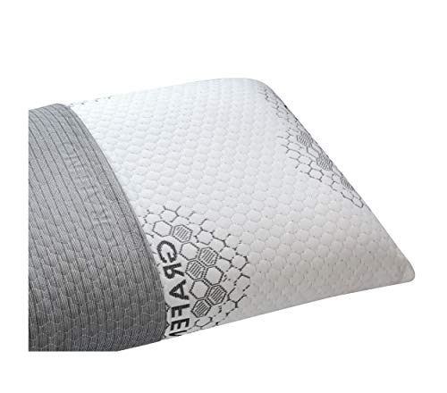 DHOME Almohada Almohadas de Viscografeno Hilo Plata viscoelastica grafeno visco (90cm, 2 Unidades)