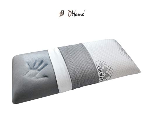 DHOME Almohada Almohadas de Viscografeno Hilo Plata viscoelastica grafeno visco (90cm, 2 Unidades)