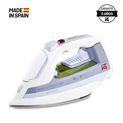 Di4 Plancha de Vapor Stiro Healthy 3200W, Elimina el 99,9999% de los virus y bacterias, Mango Sense Technology (sensor táctil), Golpe de Vapor Máx. 250gr, Sistema de Inyección de Agua