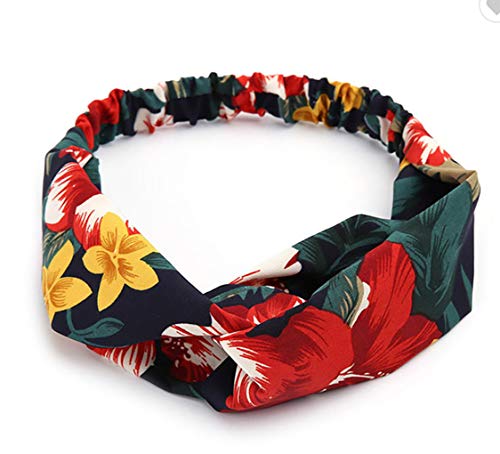 Diadema de mujer, Diadema con nudo cruzado, Turbante, cruzadas, Bohemia, Diadema de pelo ancha, Cinta para el pelo, Vintage, Bandas pelo, Diadema cruzada, Elástica, 3 Pack