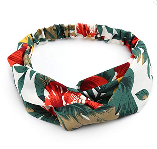 Diadema de mujer, Diadema con nudo cruzado, Turbante, cruzadas, Bohemia, Diadema de pelo ancha, Cinta para el pelo, Vintage, Bandas pelo, Diadema cruzada, Elástica, 3 Pack