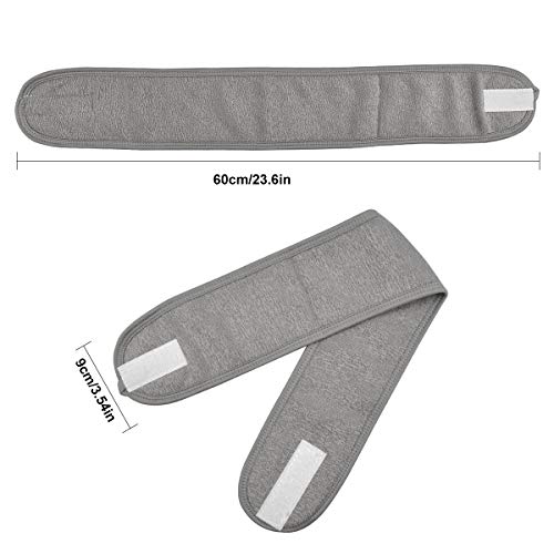 Diadema para Maquillaje Pelo Banda, Diadema Facial de Spa Yoga Pelo Banda con Velcro para Maquillaje, Bañarse, Yoga Deportes con Cinta Mágica, 3 Unidades (Negro, Blanco, Gris)