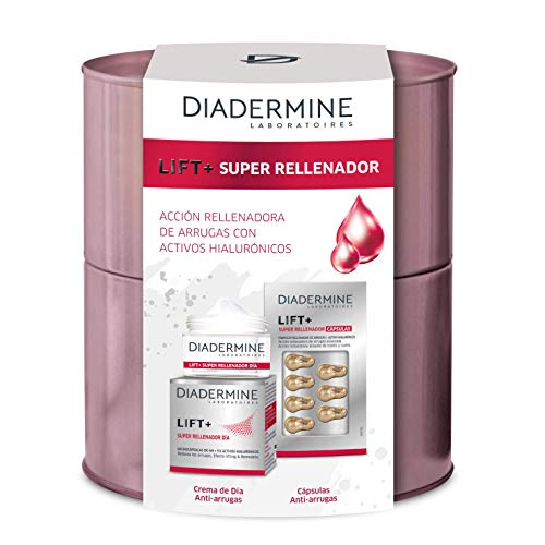 Diadermine - Lata Navidad - Lift+ Super Rellenador - 1 Crema de Día Anti-Arrugas 50ml + 7 cápsulas anti-arrugas