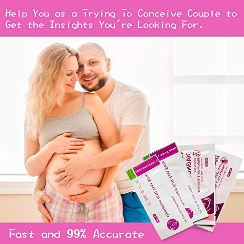 DIAGNOS-30Tests de Ovulación 20 mIU/ml y 5 Pruebas de Embarazo 10mIU/ml - Nuevo Formato Económico de 2,5 mm.