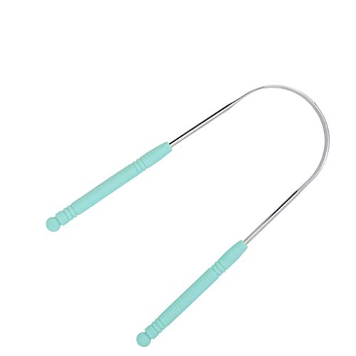 Diamoen Lengua raspador de Acero Inoxidable de Limpieza Aliento Fresco Recubierto Limpiador Lingual Remoción Lengua Furred Clean Tool