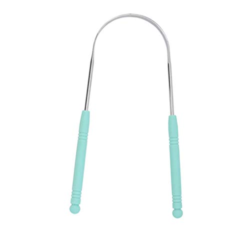 Diamoen Lengua raspador de Acero Inoxidable de Limpieza Aliento Fresco Recubierto Limpiador Lingual Remoción Lengua Furred Clean Tool
