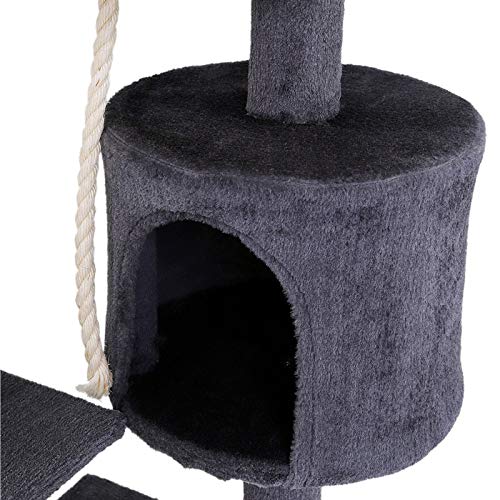 dibea Árbol rascador para Gatos, 112 cm (Gris)