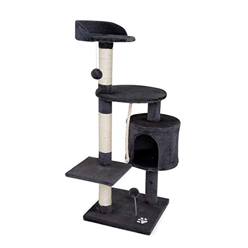 dibea Árbol rascador para Gatos, 112 cm (Gris)