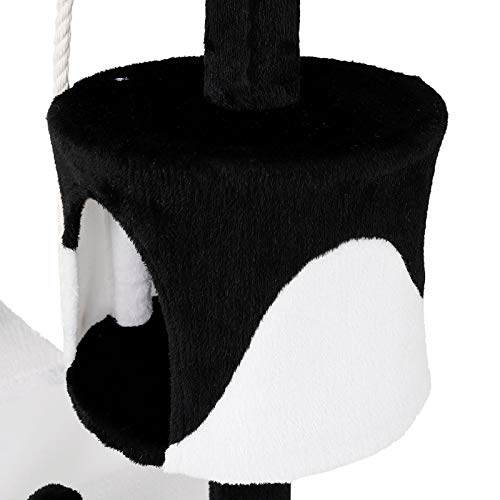 dibea Árbol rascador para Gatos, 112 cm (Negro/Blanco)