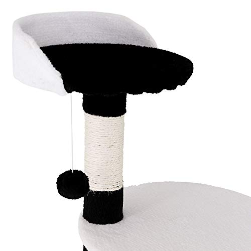 dibea Árbol rascador para Gatos, 112 cm (Negro/Blanco)