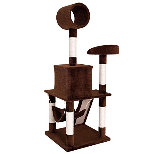 dibea Rascador para Gatos Árbol Escalador arañar Juguete para Mascotas (marrón)