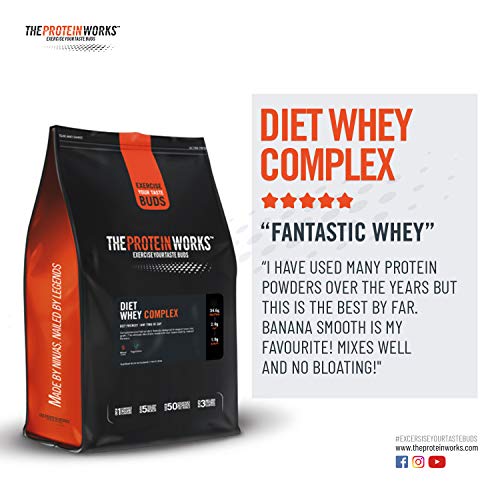 Diet Whey Complex para perder peso | Batido de proteína whey dietético | THE PROTEIN WORKS, Sabor Chocolate, 1 kg