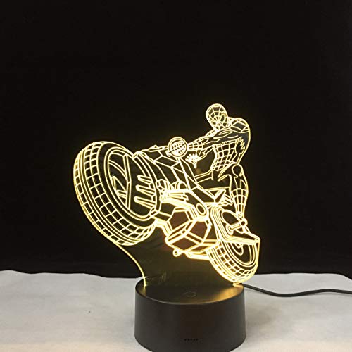 Diferentes héroes Que montan Motocicletas, Luces, Pendientes, Luces nocturnas, niños, Regalos navideños