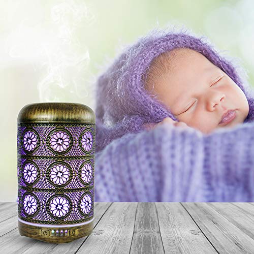 Difusor Aceites Esenciales Humidificadores Aromas |Aida| 250ml Humificador en Metal Ambientador Electrico Aromaterapia Ultrasónico hecho a mano