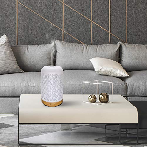 Difusor de aceite esencial de aromaterapia,humidificador silencioso con protección de apagado automático sin agua para SPA,oficina Y casa (Cuadros,250ml)