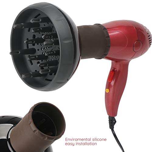 Difusor de cabello para cabello rizado, Segbeauty Difusor mejorado para cabello ondulado, accesorio de difusor de salón profesional para secador de cabello con boquilla de 1.57-1.97in