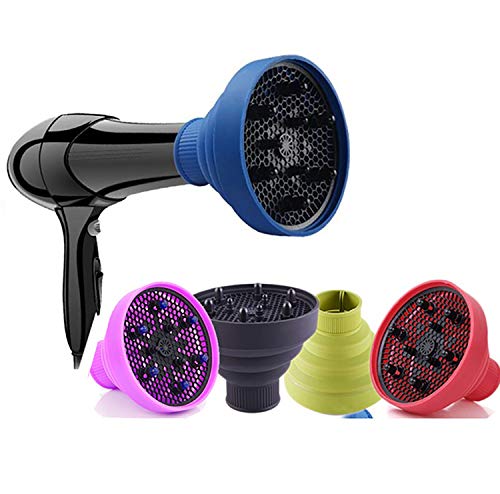 Difusor de silicona para secador de pelo con cuello de 4,2 – 4,8 cm Secador de pelo plegable