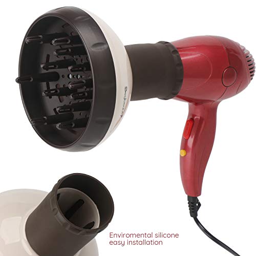 Difusor para secador de cabello, Segbeauty Mejorado Difusor de cabello para cabello ondulado rizado Accesorio para difusor de salón profesional para soplador con boquilla de 1.57-1.97 in