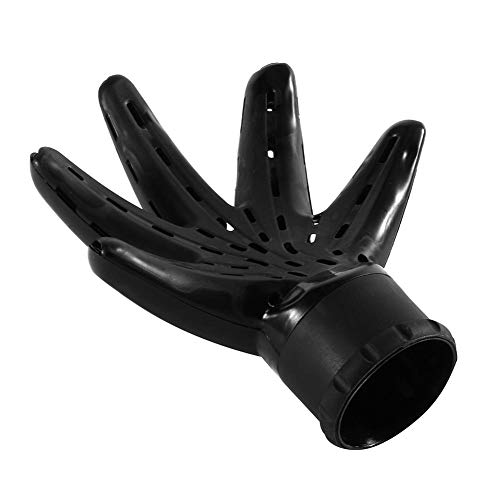 Difusor para secador de pelo, forma de mano, secador difusor, difusor universal adaptable para secador de pelo, herramientas para el peinado del cabello, negro