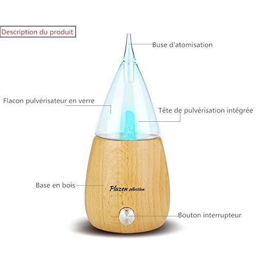 Difusores de aceite perfumado, nebulizador eléctrico de aceites esenciales. Aromaterapia por nebulización seca y fría respetando las cualidades terapéuticas de los aceites esenciales.7 colores. H5529