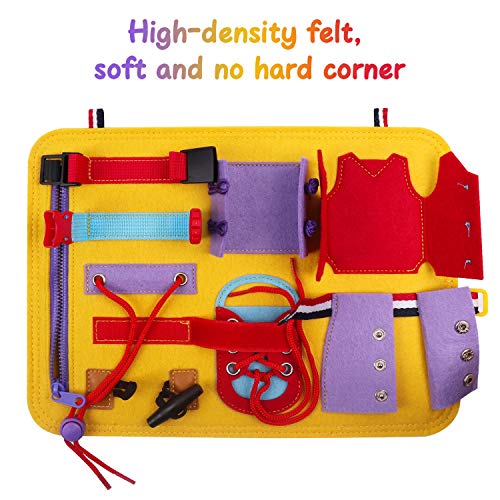 DigHealth Busy Board, 2 Años Juguetes Educativos para Aprender a Habilidades Básicas Vestirse, Juguetes Montessori para Niños de 1 2 3 4 Años