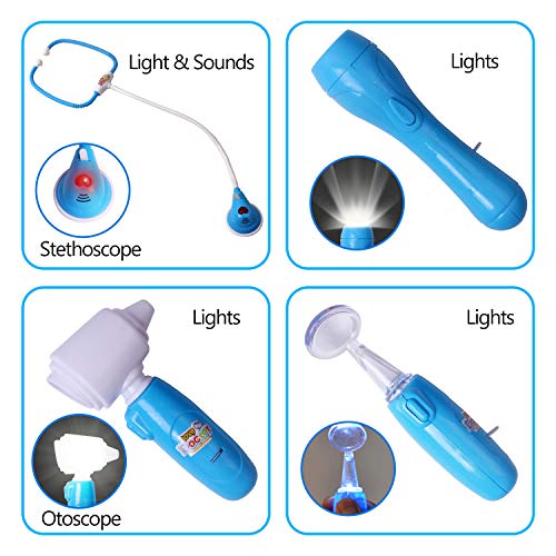 DigHealth Maletin Medicos Juguete,34 Piezas Doctora de Juguetes,Maletin Doctor Juego de rol Regalos para Niños Mayores de 3 años