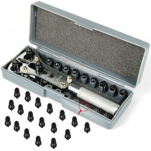 DIGIFLEX Herramienta Profesional para Abrir Relojes Reparaciones. Juego de Llaves para Cambiar Pilas