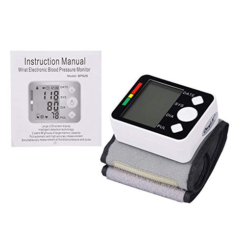 Digital de Alta definición Manguito tonómetro Pantalla LCD Pantalla de muñeca Monitor de presión Arterial del Pulso del corazón del Dispositivo medidor Tasa tensiómetro